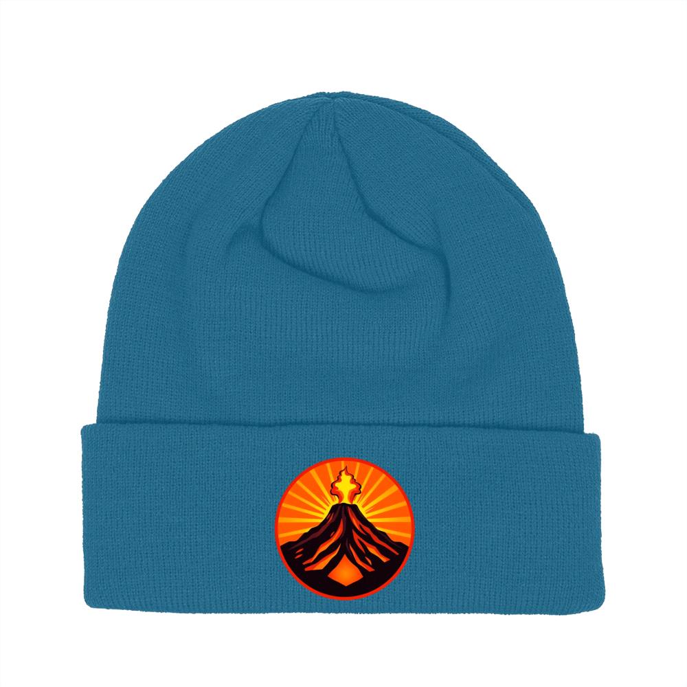 embroidered Volcano beanie